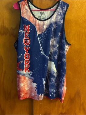 Patriotic Eagle New York Tank Top - Red, White & Blue